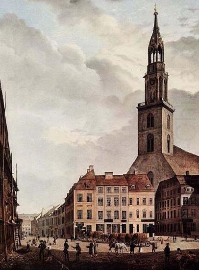 Berlin, Neuer Markt mit Marienkirche, Johann Heinrich Hintze